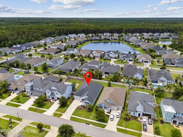 101 Bucktail Ave, Ponte Vedra, FL 32081 - aerial view of residential area with a heavily wooded area and a large body of water