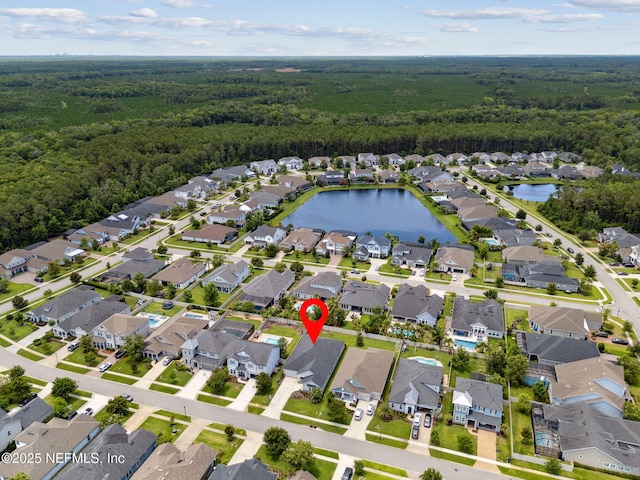 101 Bucktail Ave, Ponte Vedra, FL 32081 - aerial overview of property's location with a heavily wooded area and nearby suburban area
