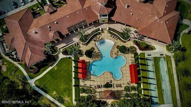 8561 Little Swift Cir Unit 32D, Jacksonville, FL 32256 - aerial view of a pool