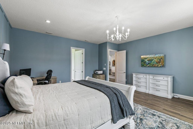 105 Awlleaf Ct, Saint Augustine, FL 32095 - bedroom with a chandelier, wood finished floors, and recessed lighting