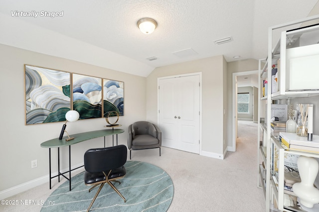 68 Briar Ridge Ct, Ponte Vedra, FL 32081 - carpeted office featuring a textured ceiling and baseboards