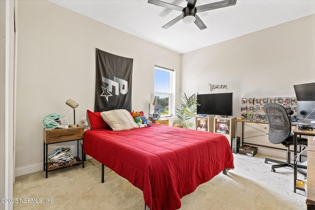 37 Permit Ct, Saint Augustine, FL 32092 - carpeted bedroom featuring a desk and a ceiling fan