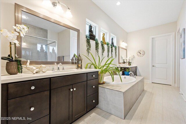 37 Permit Ct, Saint Augustine, FL 32092 - full bath featuring vanity, tiled shower, and a bath