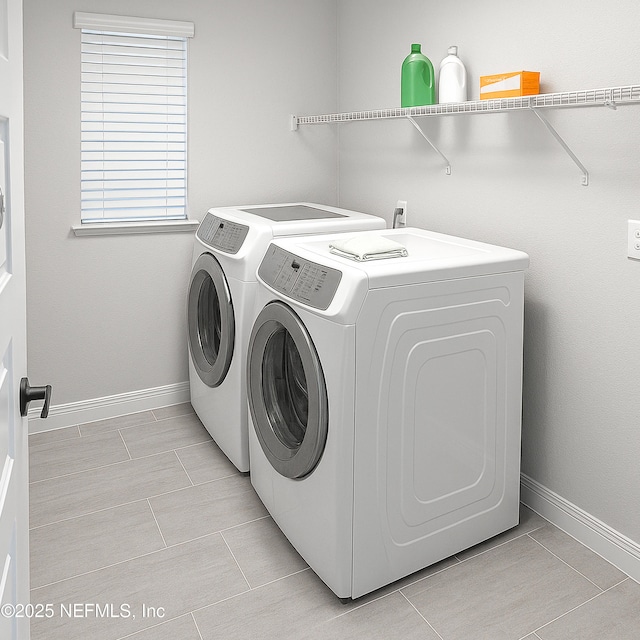 194 Napo Way, Saint Johns, FL 32259 - laundry area featuring washing machine and dryer and light tile patterned floors