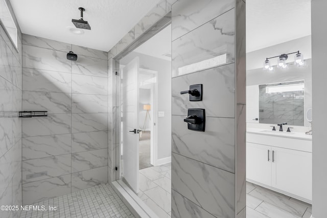 194 Napo Way, Saint Johns, FL 32259 - bathroom featuring marble finish floors, a marble finish shower, and vanity