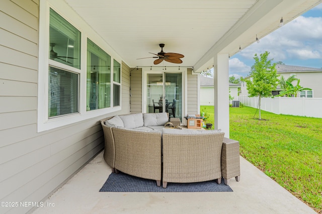 194 Napo Way, Saint Johns, FL 32259 - view of patio featuring an outdoor living space and a ceiling fan