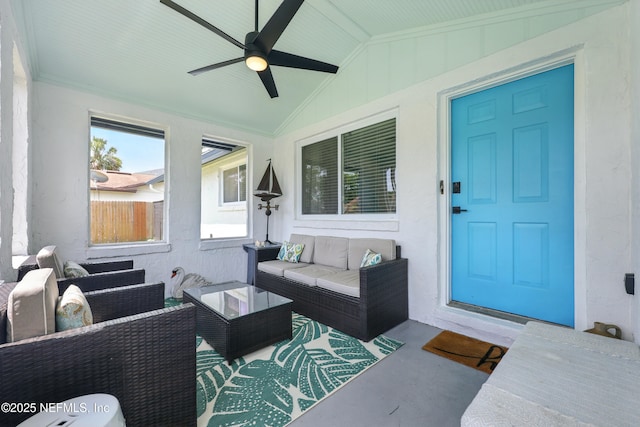 2734 Colonies Dr, Jacksonville Beach, FL 32250 - sunroom with vaulted ceiling