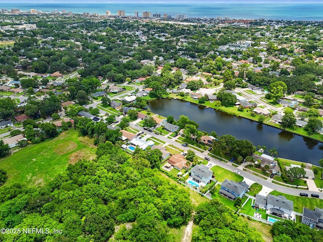 2734 Colonies Dr, Jacksonville Beach, FL 32250 - aerial view of residential area featuring a large body of water