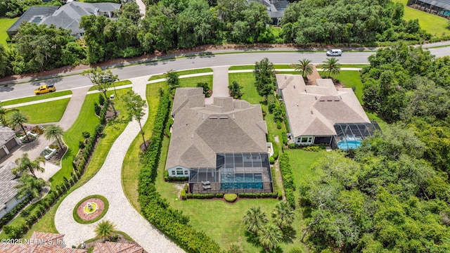 1332 N Loop Pkwy, Saint Augustine, FL 32095 - aerial perspective of suburban area featuring a pool area