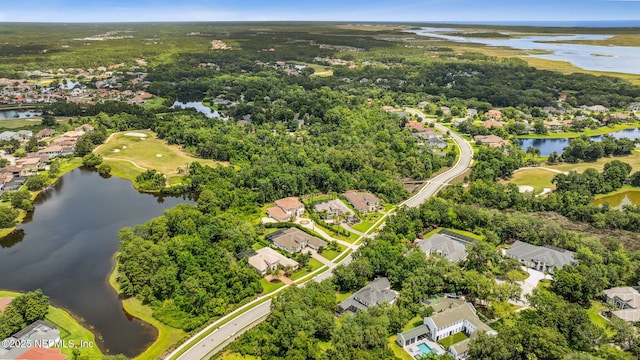 1332 N Loop Pkwy, Saint Augustine, FL 32095 - aerial perspective of suburban area featuring a nearby body of water and a golf course