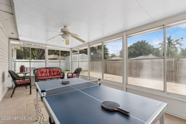 11087 Danzig Way, Jacksonville, FL 32257 - game room featuring ceiling fan and healthy amount of natural light