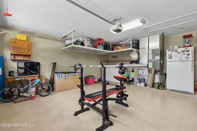 11087 Danzig Way, Jacksonville, FL 32257 - garage featuring freestanding refrigerator and a garage door opener