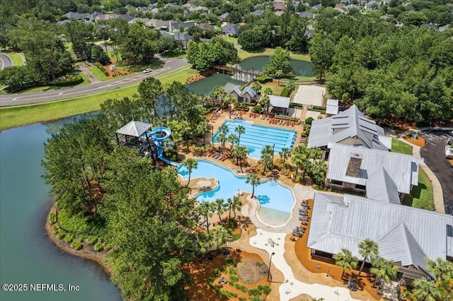 800 Marjories Way, Saint Augustine, FL 32092 - aerial view of a pool and a nearby body of water