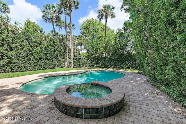 321 5th St, Atlantic Beach, FL 32233 - view of swimming pool with a pool with connected hot tub