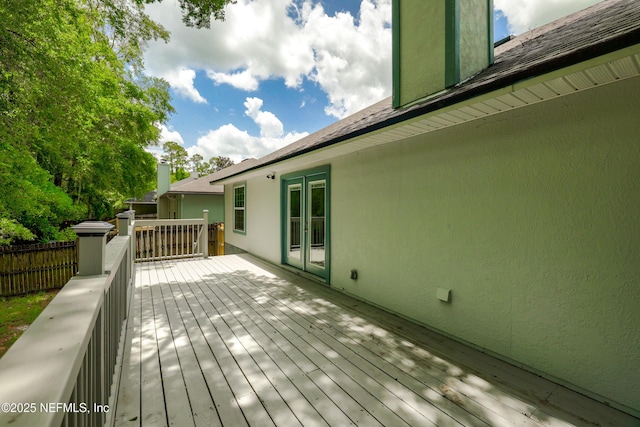 3064 Hickory Glen Dr, Jacksonville, FL 32065 - wooden deck with french doors
