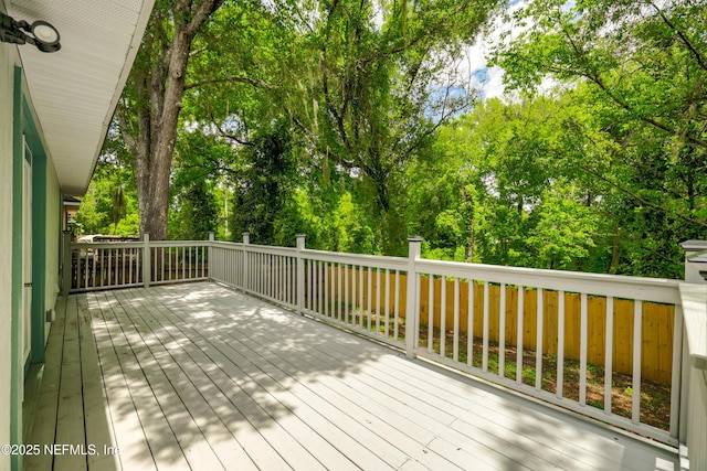 3064 Hickory Glen Dr, Jacksonville, FL 32065 - wooden deck featuring view of scattered trees