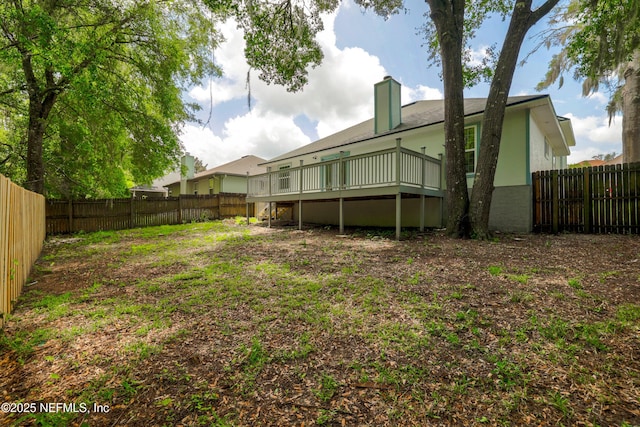 3064 Hickory Glen Dr, Jacksonville, FL 32065 - fenced backyard featuring a wooden deck