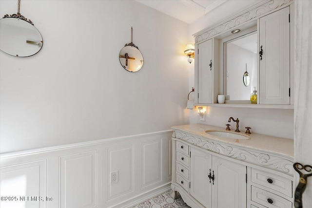 5265 State Rd 13 N, Saint Augustine, FL 32092 - bathroom with vanity and wainscoting