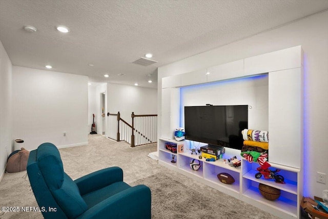 54 Torres Trce, Saint Augustine, FL 32095 - playroom with carpet flooring, recessed lighting, and a textured ceiling