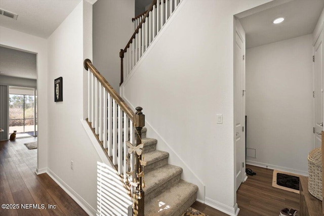 54 Torres Trce, Saint Augustine, FL 32095 - stairway with wood finished floors and recessed lighting