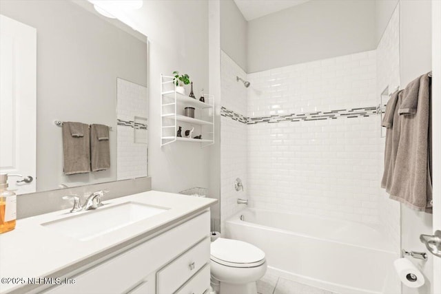 87 Tradesman Ln, Saint Johns, FL 32259 - bathroom with vanity, shower / bathtub combination, and tile patterned flooring