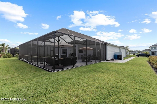 87 Tradesman Ln, Saint Johns, FL 32259 - rear view of property featuring a patio, a lawn, and an outdoor living space