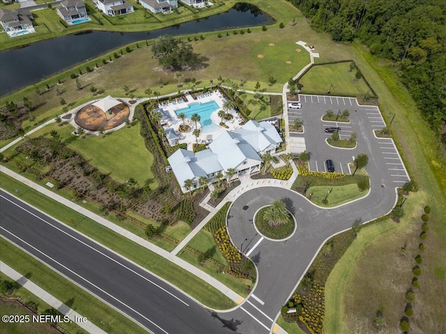 87 Tradesman Ln, Saint Johns, FL 32259 - aerial overview of property's location with a large body of water and a pool