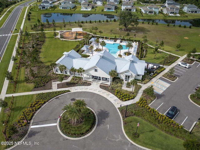 87 Tradesman Ln, Saint Johns, FL 32259 - aerial view of residential area with a large body of water and a pool area
