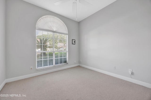 6542 Burnham Cir, Ponte Vedra Beach, FL 32082 - carpeted spare room featuring a ceiling fan and baseboards