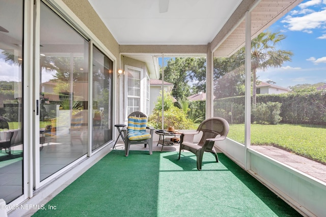 6542 Burnham Cir, Ponte Vedra Beach, FL 32082 - sunroom with plenty of natural light and ceiling fan