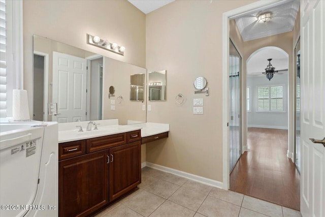 1327 Castle Pines Cir, Saint Augustine, FL 32092 - bathroom with vanity and tile patterned flooring