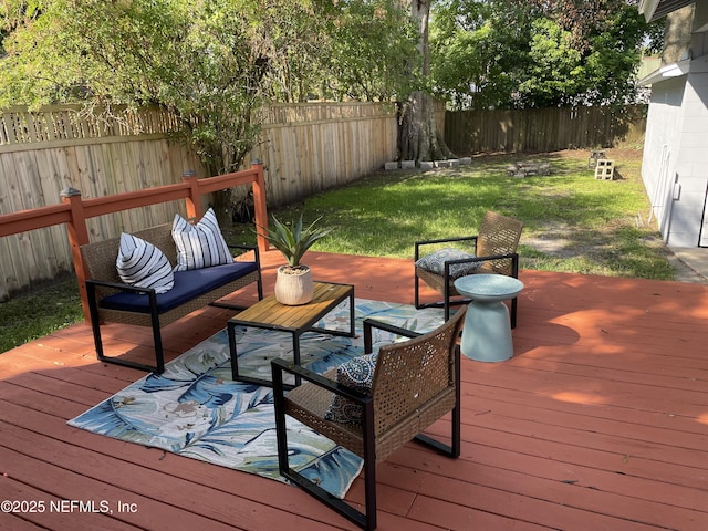 1032 Ingleside Ave, Jacksonville, FL 32205 - deck featuring a fenced backyard and outdoor lounge area