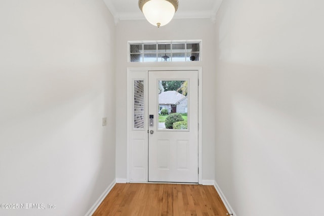 2002 Knottingham Trace Ln, Jacksonville, FL 32246 - doorway featuring ornamental molding and light wood finished floors