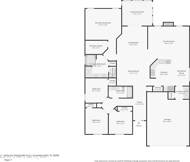 2002 Knottingham Trace Ln, Jacksonville, FL 32246 - view of room layout