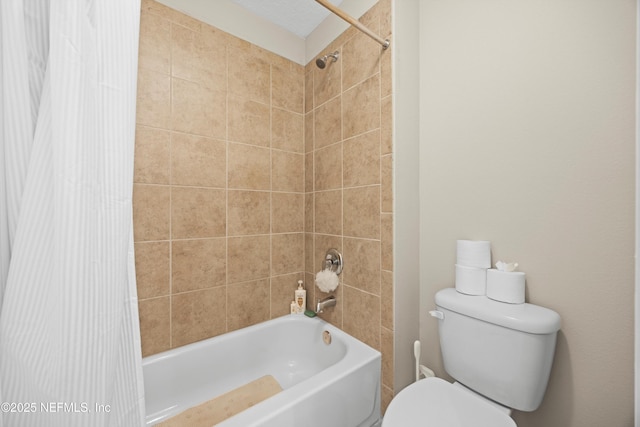 2144 S Sorrento Hills Rd, Saint Augustine, FL 32092 - bathroom with shower / bathtub combination with curtain and toilet