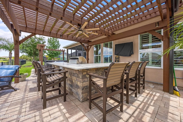 2144 S Sorrento Hills Rd, Saint Augustine, FL 32092 - wooden terrace with a pergola and a patio