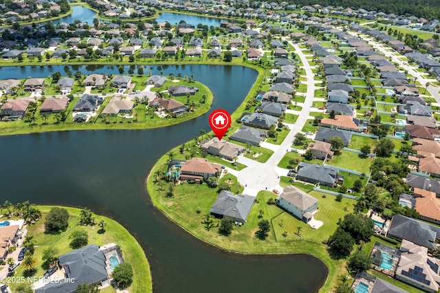 2144 S Sorrento Hills Rd, Saint Augustine, FL 32092 - aerial view of property and surrounding area with nearby suburban area and a nearby body of water