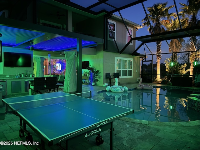 2148 S Sorrento Hills Rd, Saint Augustine, FL 32092 - game room featuring stone tile flooring