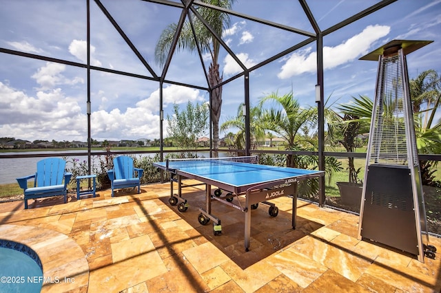 2148 S Sorrento Hills Rd, Saint Augustine, FL 32092 - view of patio with a lanai and an outdoor pool