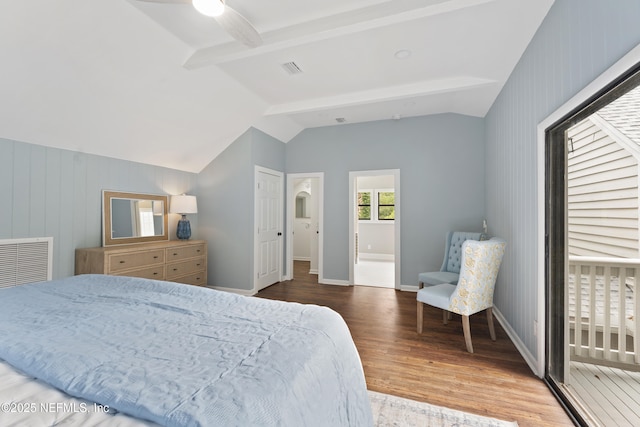 1381 Forrest Dr, Fernandina Beach, FL 32034 - bedroom featuring wood finished floors, baseboards, and ceiling fan