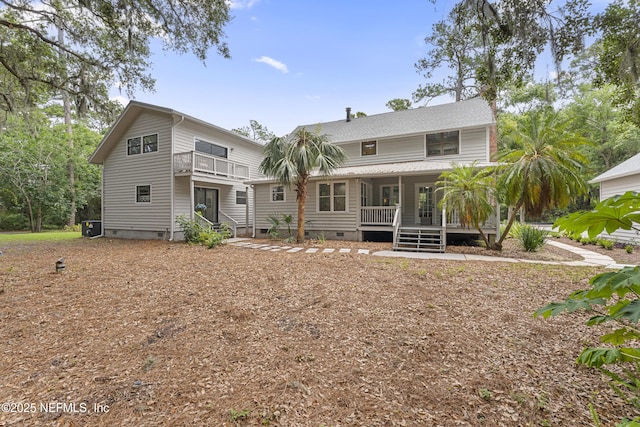 1381 Forrest Dr, Fernandina Beach, FL 32034 - rear view of property featuring crawl space and a balcony