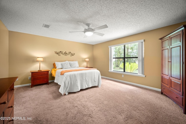10571 Fox Squirrel Ct, Jacksonville, FL 32257 - carpeted bedroom with a ceiling fan and a textured ceiling
