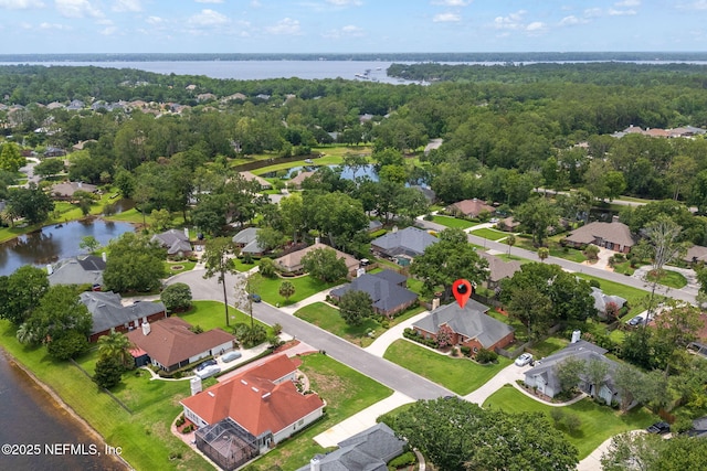 1766 Buttonbush Way, Fleming Island, FL 32003 - aerial perspective of suburban area with a large body of water