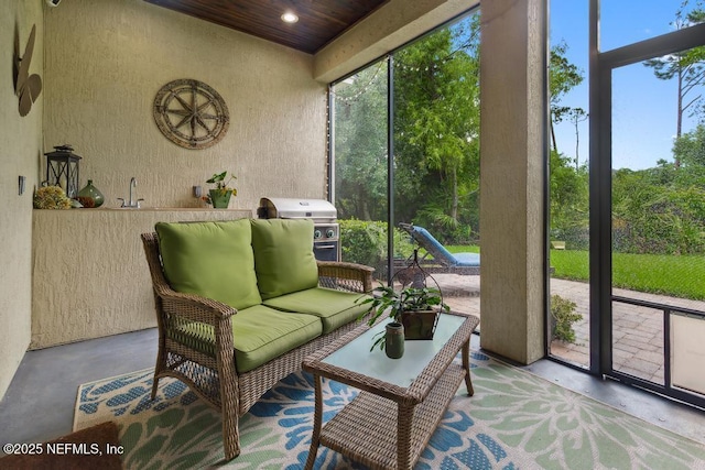 46 Gabacho Ct, Saint Augustine, FL 32095 - sunroom / solarium with an outdoor hangout area and a sink