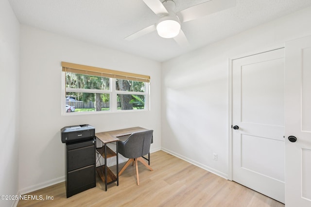 2619 Montreal St, Jacksonville, FL 32233 - home office with light wood-style floors and a ceiling fan