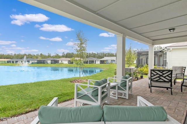 350 Tranquil Trail Cir, Yulee, FL 32097 - view of patio / terrace featuring an outdoor hangout area and a residential view