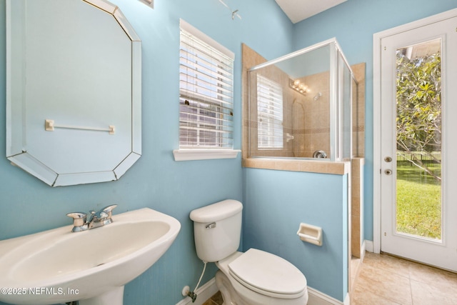 3975 Royal Pines Dr, Orange Park, FL 32065 - bathroom with a shower stall and tile patterned floors