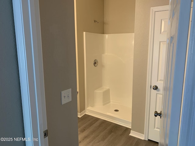 10961 Burnt Mill Rd Unit 917, Jacksonville, FL 32256 - bathroom with wood finished floors and a shower