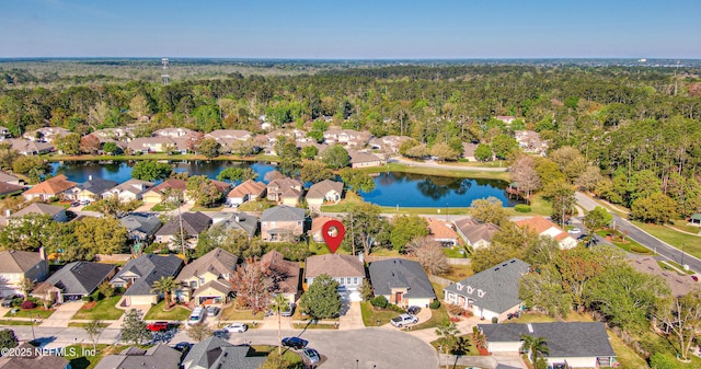 2032 Trailing Pines Way, Fleming Island, FL 32003 - aerial view of residential area featuring a large body of water and a forest
