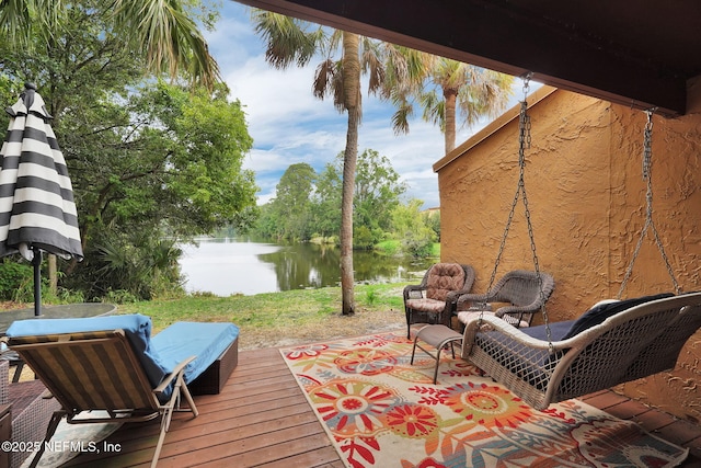 9901 Regency Square Blvd Unit 90, Jacksonville, FL 32225 - wooden terrace featuring a water view